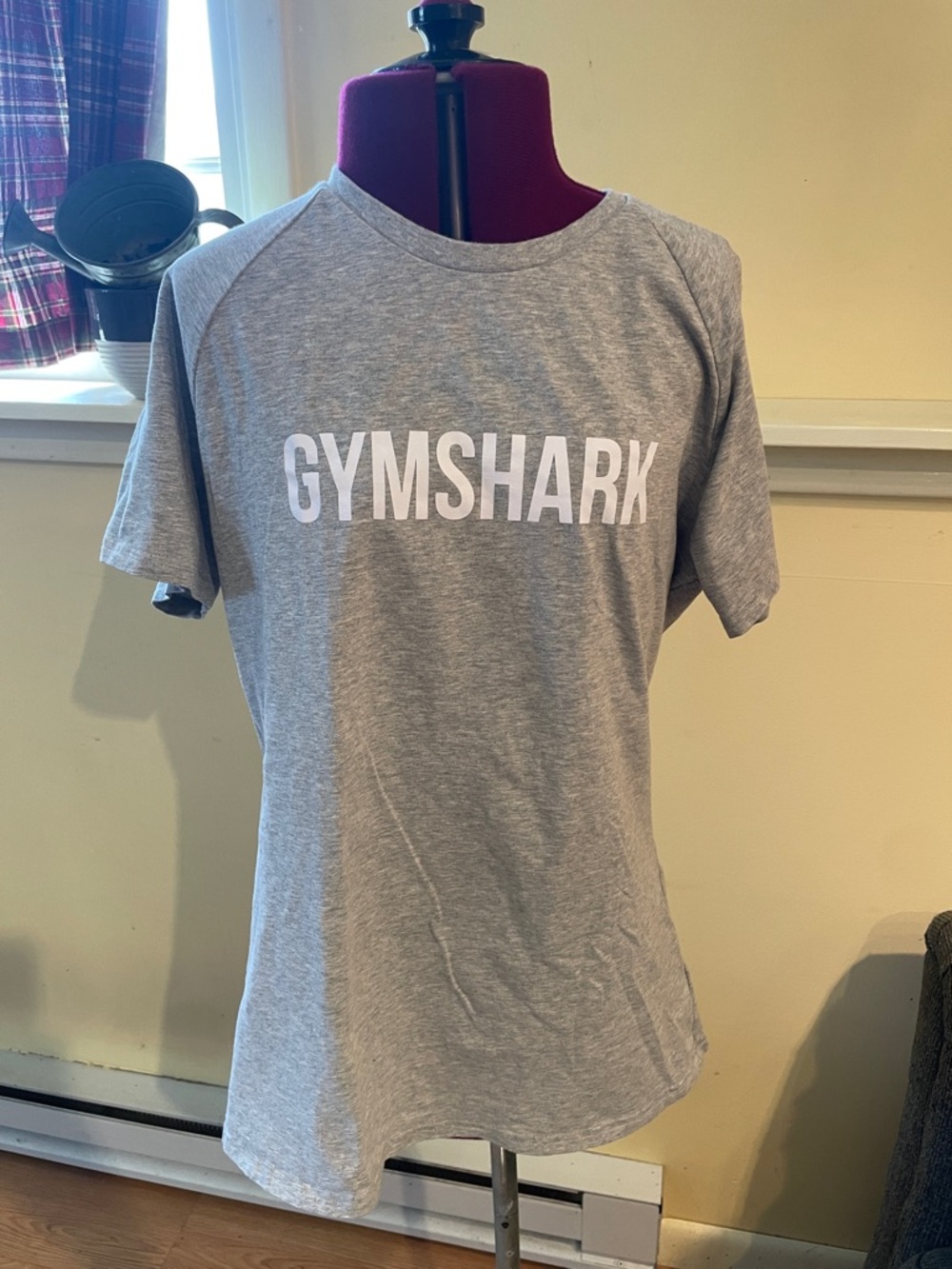 Gymshark Light Gray Logo Crew Tee
